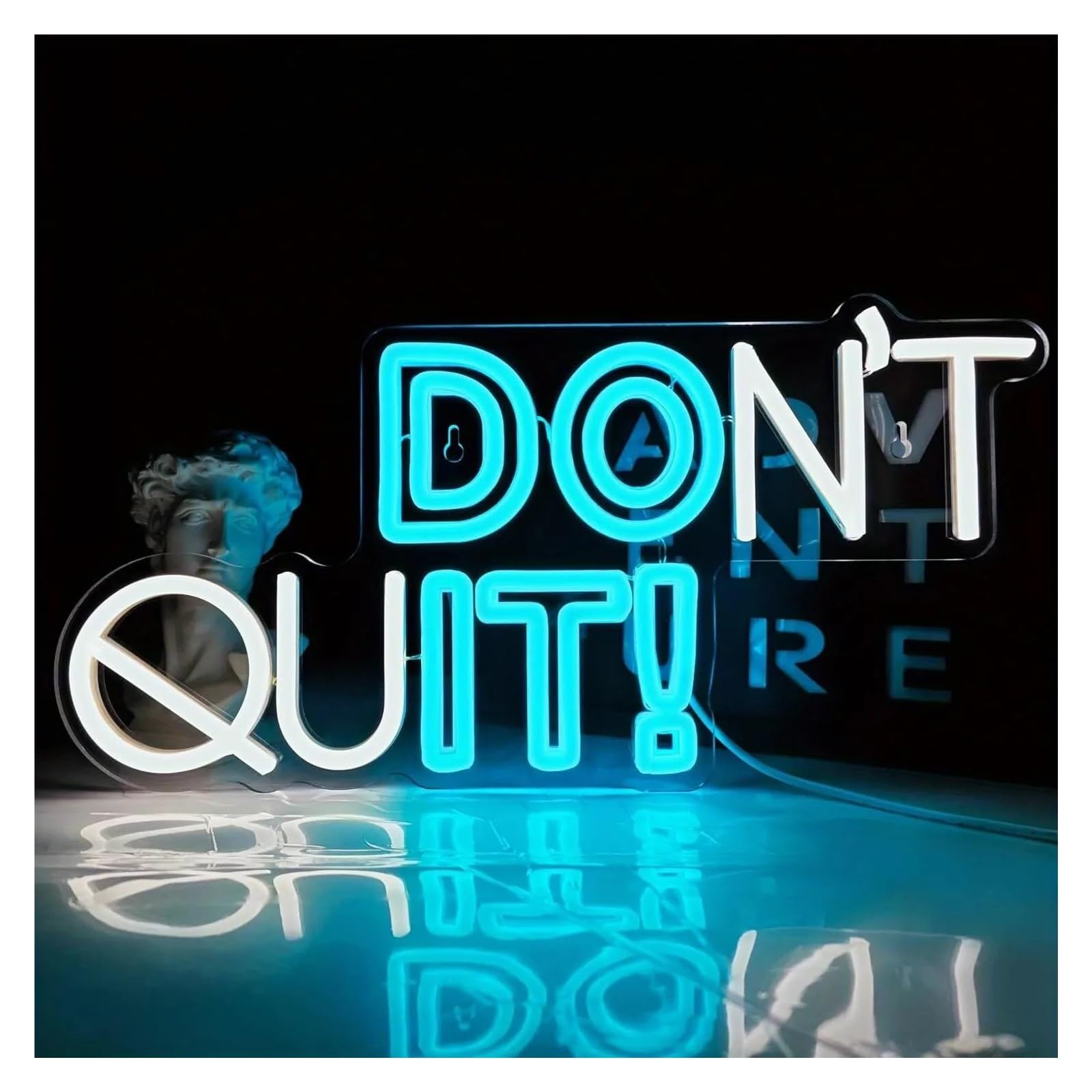 LEMST Sign Lamp Don't Quit Neon Sign, Dimmable Luminescent, Bedroom Shop Salon Art Party Bar Wall Decor Personalization 40cmх20cm