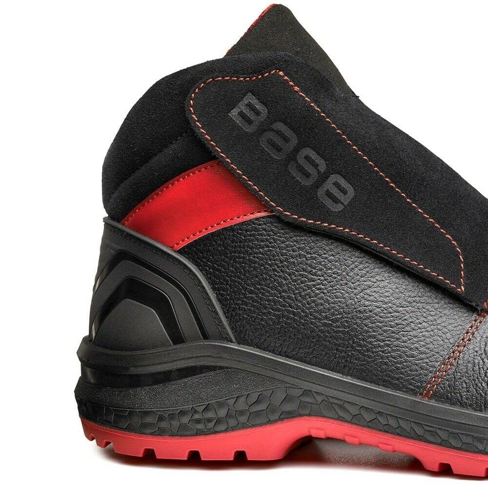 BASE Protection Sparkle S3 HRO Ci HI SRC Zapato de Seguridad, Talla: 42, Color: Negro/Rojo, B0880BKD42