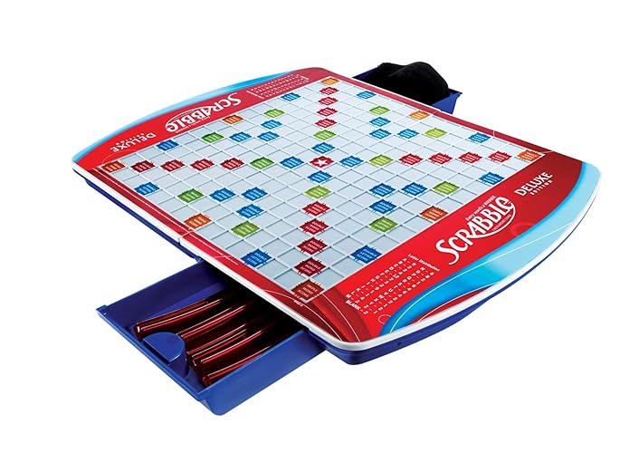 Hasbro Gaming Scrabble Deluxe Edition Board Game, (Amazon Exclusive) - Multicolor