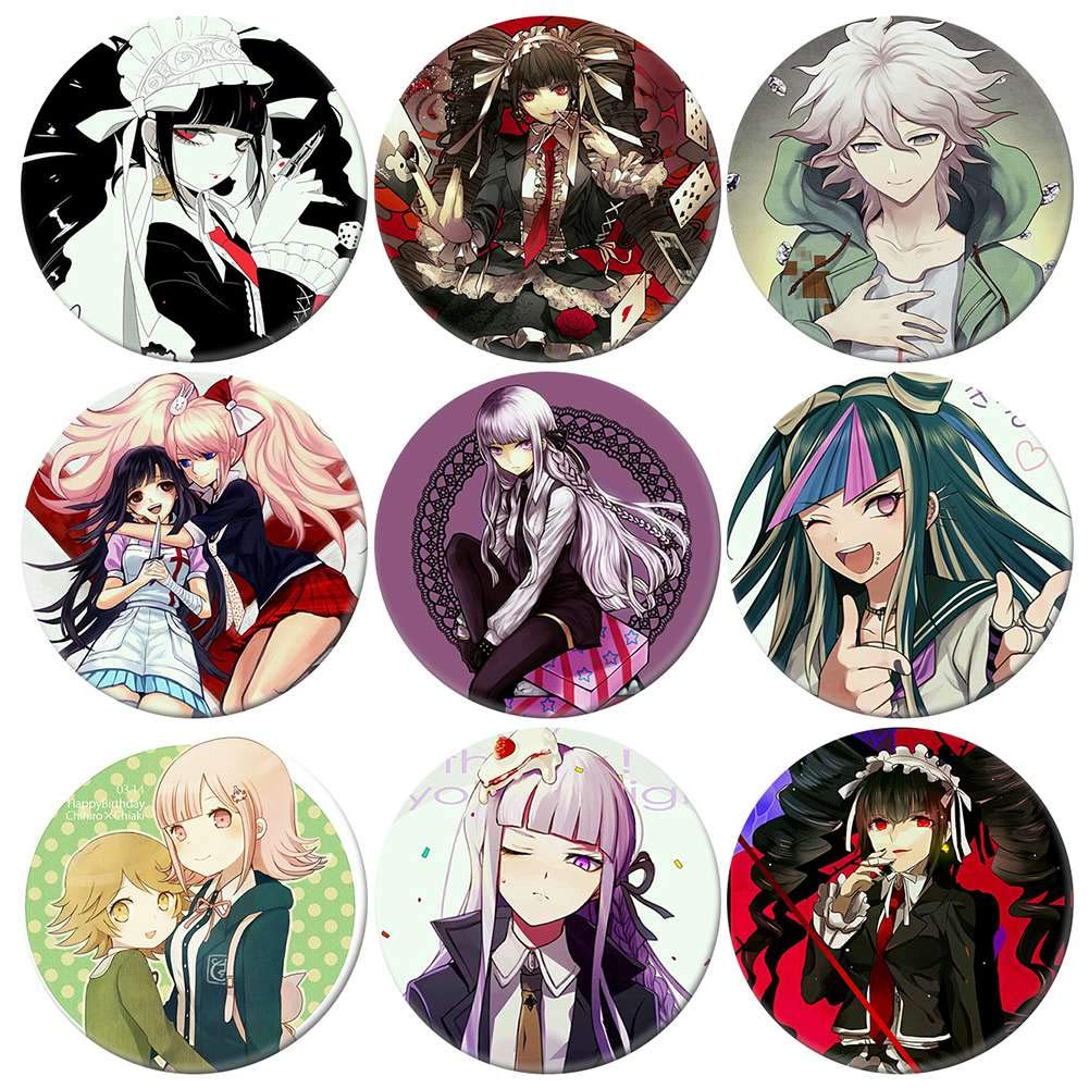 DGRP Brooch Set, Anime Gift Set Button Pins Set Cartoon Characters Brooch Pins Badges Bag Accessories for Anime Fans