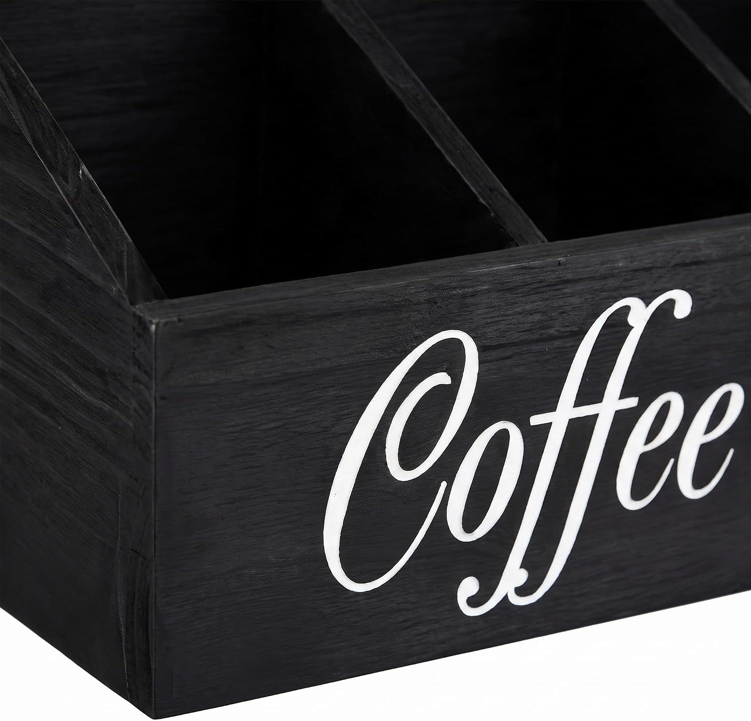 Ipetboom Coffee Station Organizer, Wood Coffee Pod Holder Storage Basket