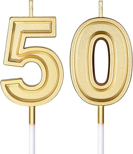 Velas de cumpleaños número 50, velas con números de pastel, velas de pastel de feliz cumpleaños, decoración para cumpleaños, boda, aniversario,
