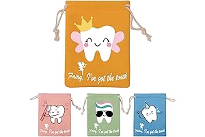 CHACROC Tooth Fairy Gift Bags Pillow Pouch for Boys and Girls 4...