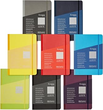 Fabriano Ecoqua Plus Fabric-Bound Notebook, 3.5 x 5.5, Lined, Red