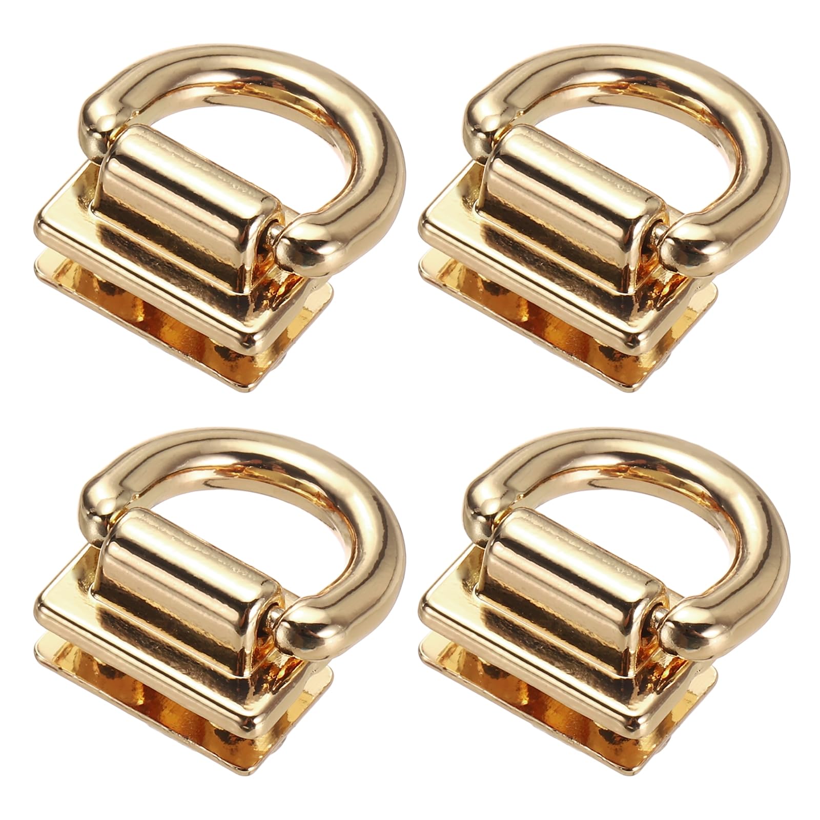 M METERXITY 4-Pack Metal Bag Connector, Purse Suspension Clasp with D Ring for Purse/Chain Strap Bag/DIY Crafts Hardware Accessories, Rectangle Bridge Hanger with Screws [Light Gold]