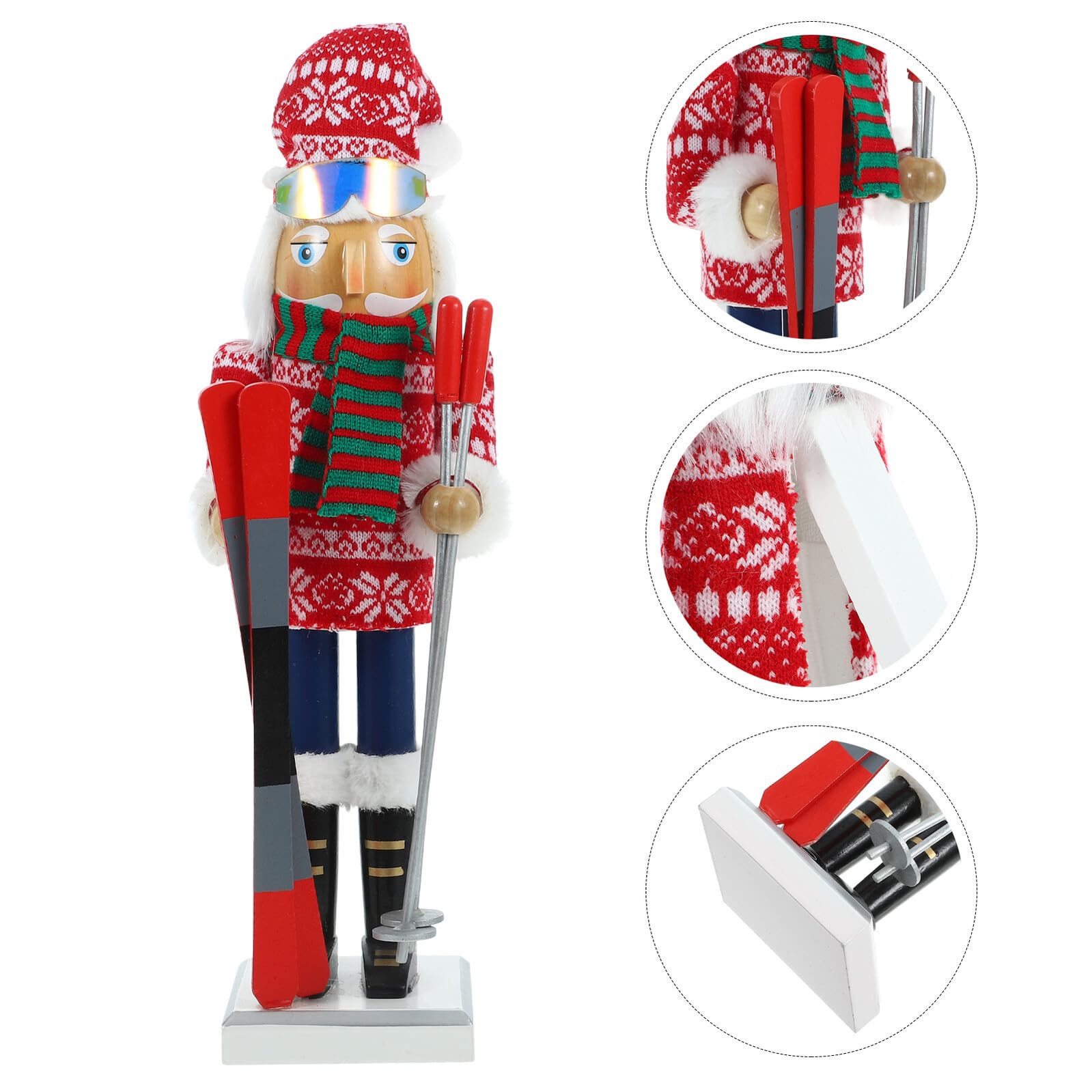 Holz Nussknacker Figur für Weihnachten Funktionierender Nussknacker als Dekoration Handgefertigt mit Liebe Klassisches Weihnachtselement für Zuhause