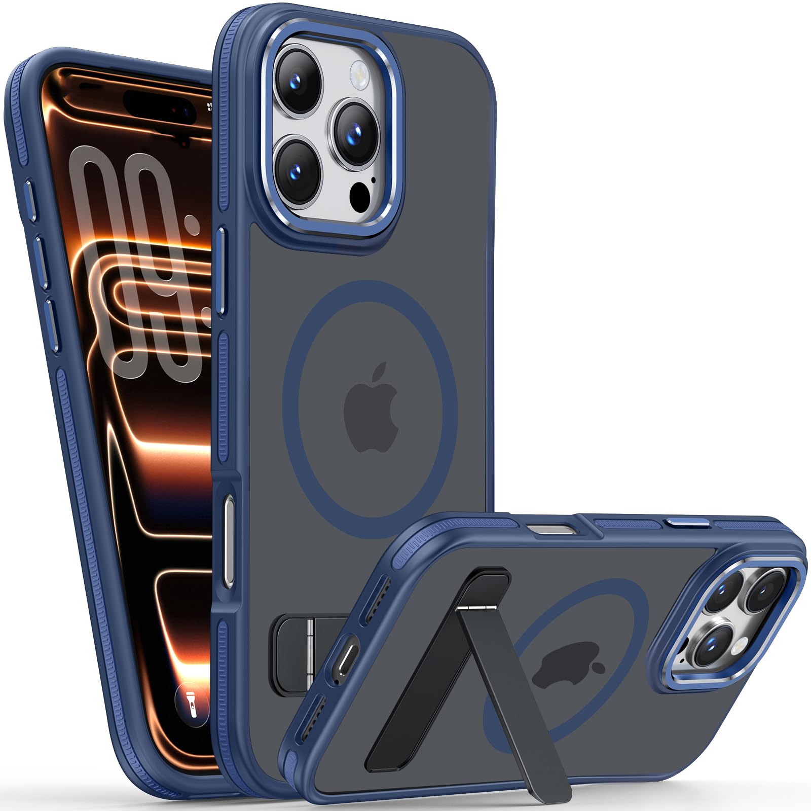 Coque iPhone 15 Pro Max MagSafe avec support invisible antichoc et dos mat - 8