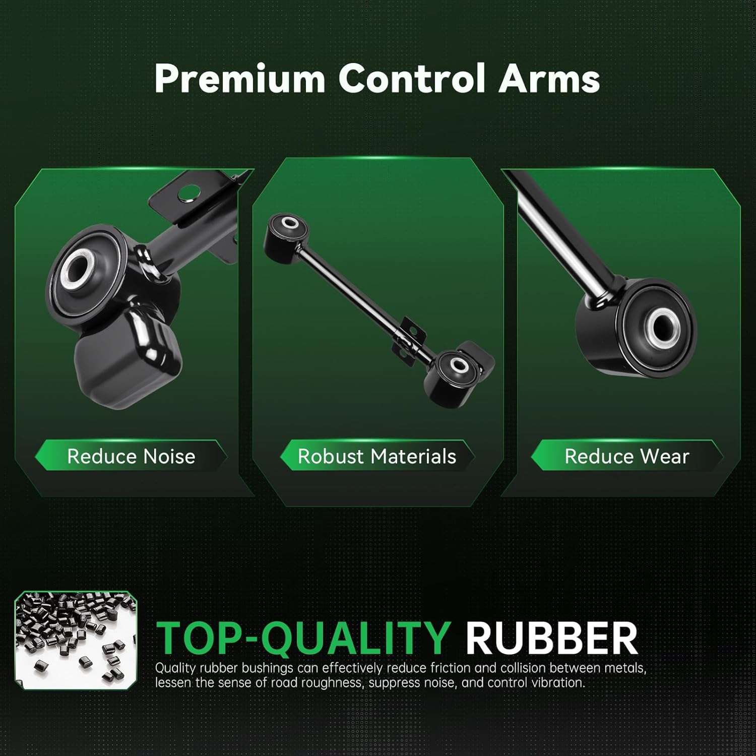 AUQDD 2Pc K660903 Rear Upper Control Arm Compatible With 1997-2003 In-finiti QX4 /1997-2004 Ni-ssan Pathfinder Professional Suspension (Trailing Arm # 551201W200 905-802 2607358)