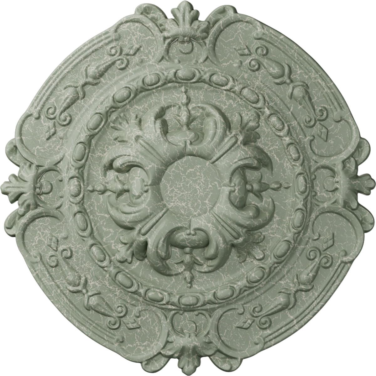 Ekena Millwork CM17SOAGCDecorative Ceiling Medallions Modeled After Original Historical Patterns &amp; Designs, Athenian Green Crackle