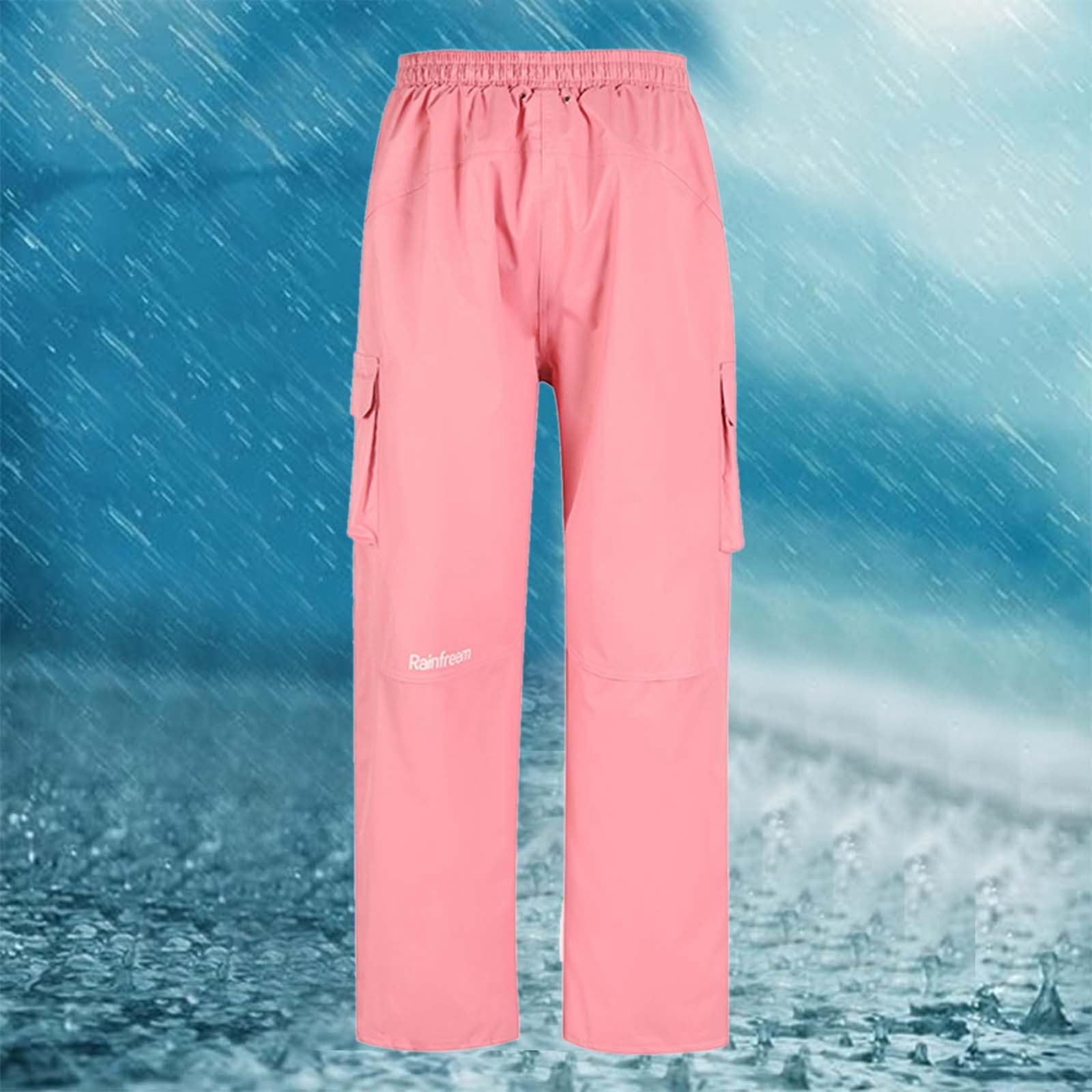 Regenhose Damen Herren für Fahrrad, Motorrad - Erwachsene Outdoor Wasserdichte Fahrrad Hosen Wandern Softshellhose Winddichte Überziehhose Atmungsaktive Outdoorhose Leicht Wanderhose Trekkinghose