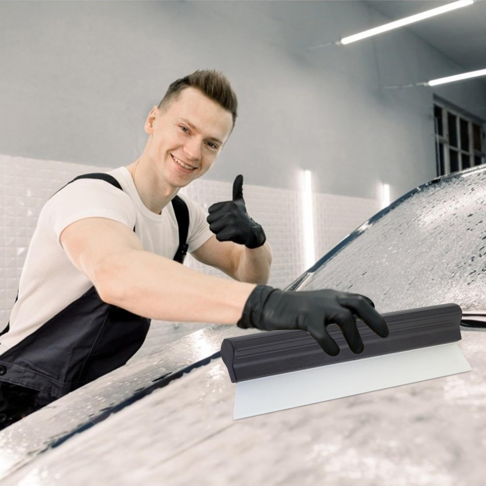 Rasqueta de coche para limpieza de ventanas, raspador de parabrisas | Rasqueta flexible en T - Rasqueta portátil de secado rápido, limpiaparabrisas de automóvil para ventanas de coche o ventanas de m