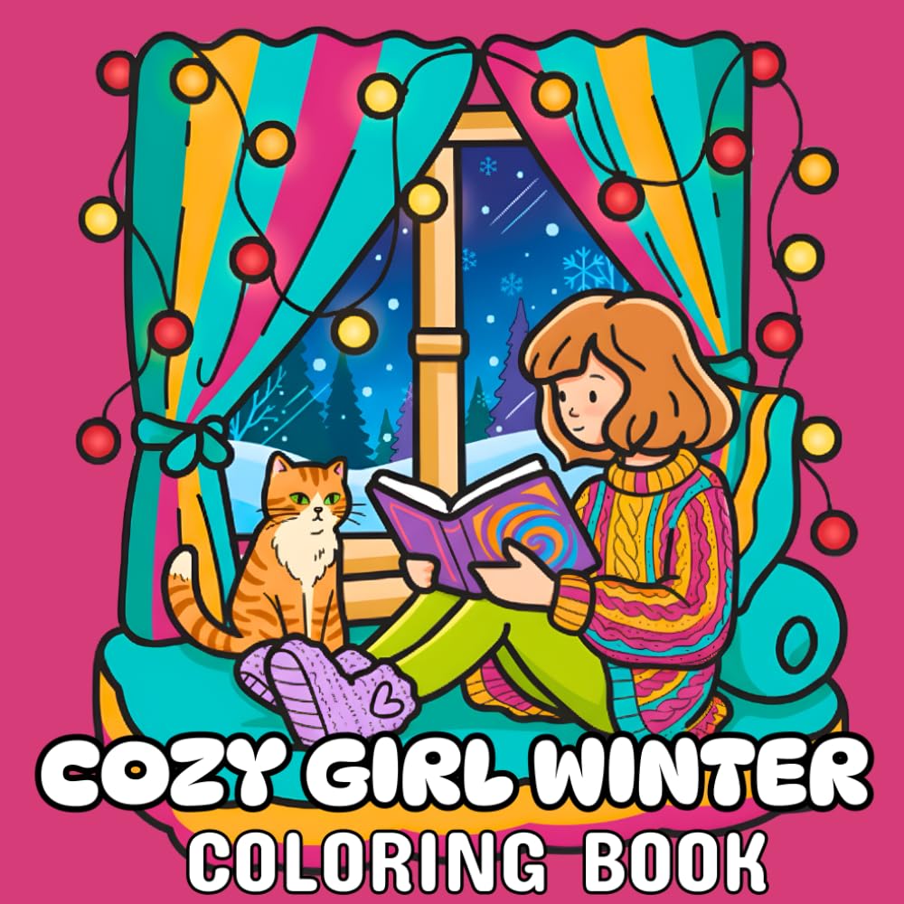Cozy Girl Winter Coloring Book: A Hygge Collection of Winter Fashion, Warm Interiors, and Relaxing Scenes!