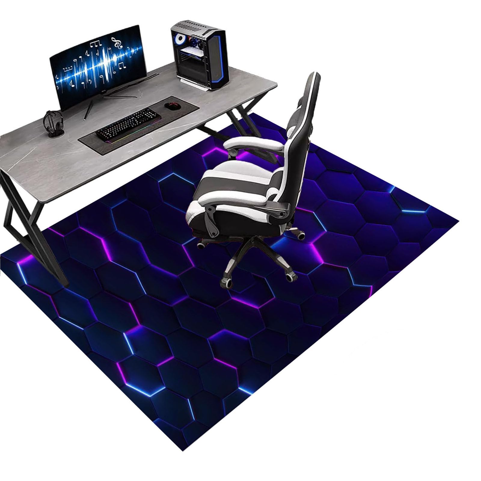 Office Chair Mat for Hardwood Floor Protector, Gaming Chair Mat Non-Slip Floor Mat for Rolling Chair Home,A2,60x90cm