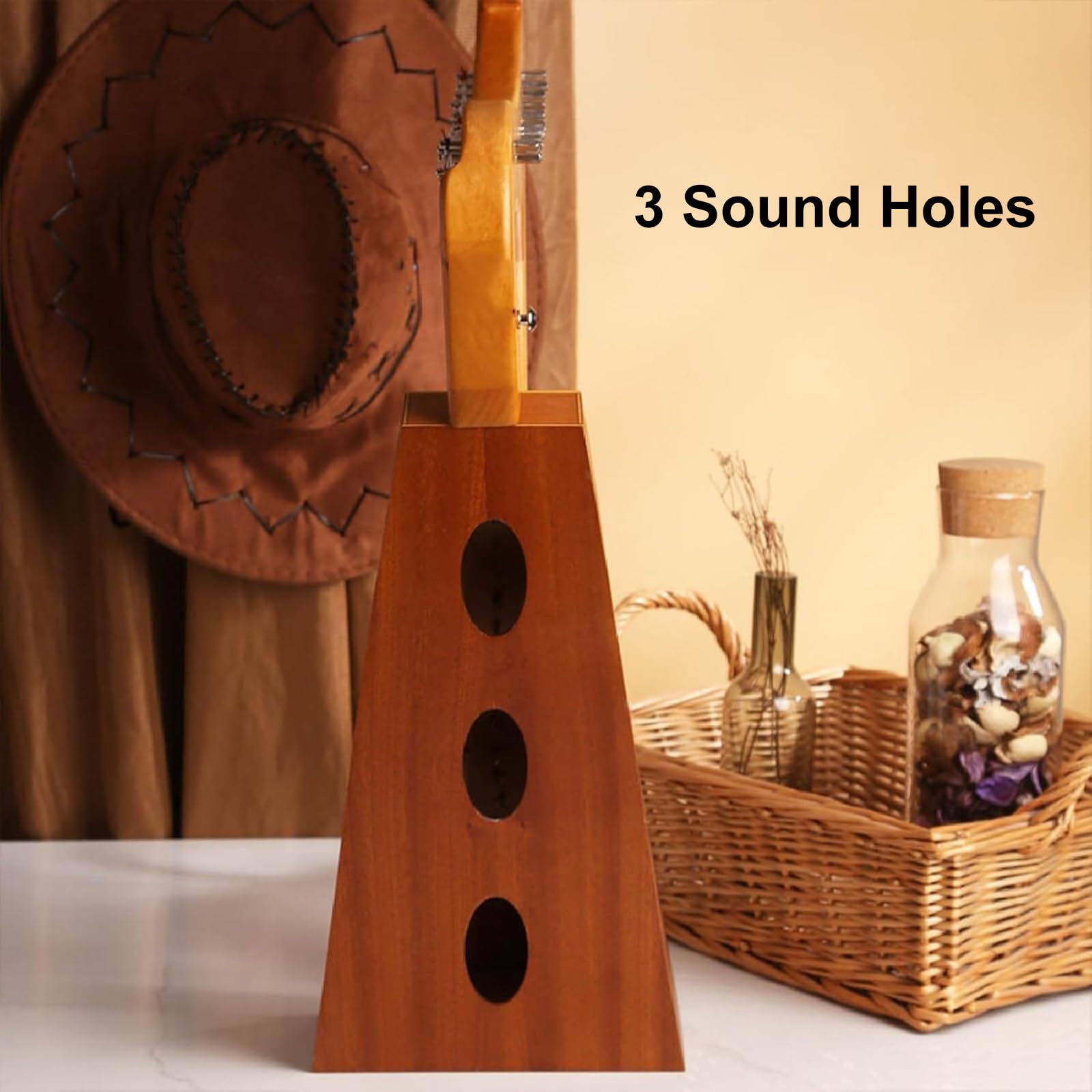 Arpa Celtica Irlandese, Arpa a Leva in Mogano a 19 Corde, Arpa a Lira in Mogano a 3 Fori con Chiave per Accordatura E Custodia Nera, Strumento Musicale di Risonanza, per Amanti della Musica