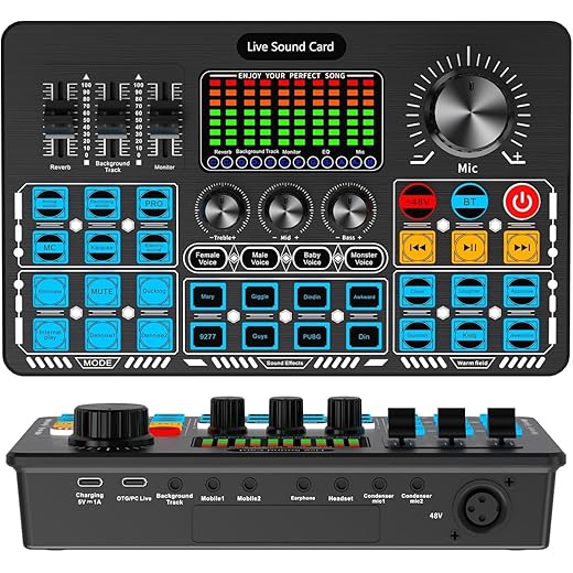 48V Phantom Power Audio Mixer