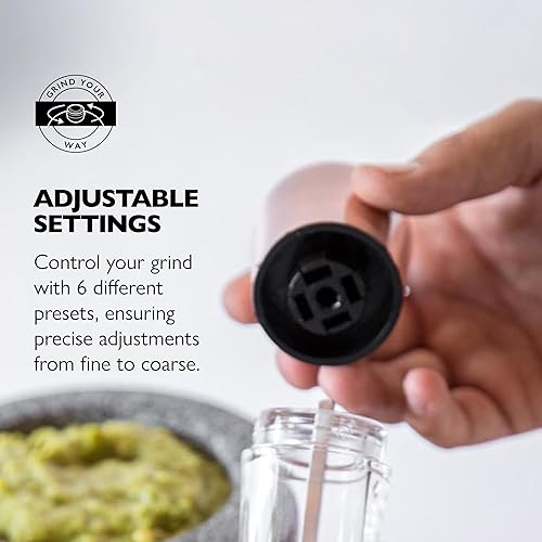 Miniatura 20 de Cole & Mason Derwent - Molinillo de pimienta de precisión gourmet, herramientas recargables para condimentos y especias, ajustes ajustables de Oro