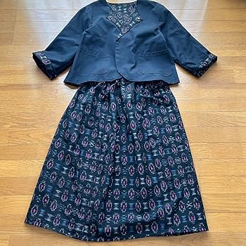 Amazon.co.jp: 0303絣着物 リメイクアンサンブル リバーシブル