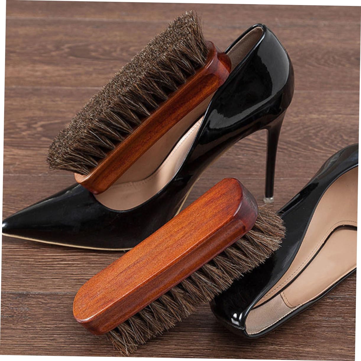 10pezzi Spazzole Per Scarpe Con Setole Di Cavallo Spazzole Per Pulizia e Lucidatura Scarpe Per Stivali e Accessori Design Ergonomico e Facile Da Usare