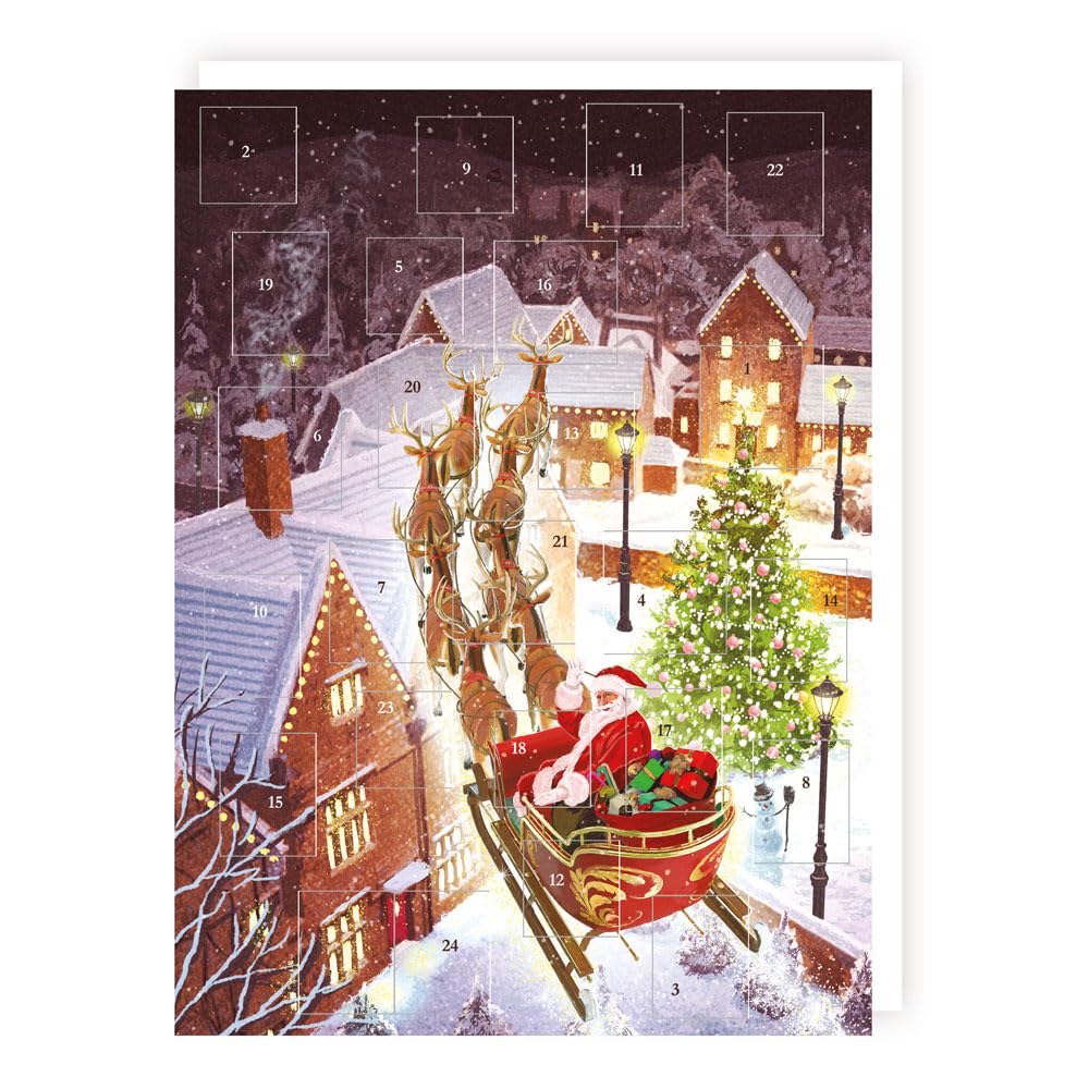 Traditional Advent Calendar - Santa Waving - No Chocolate