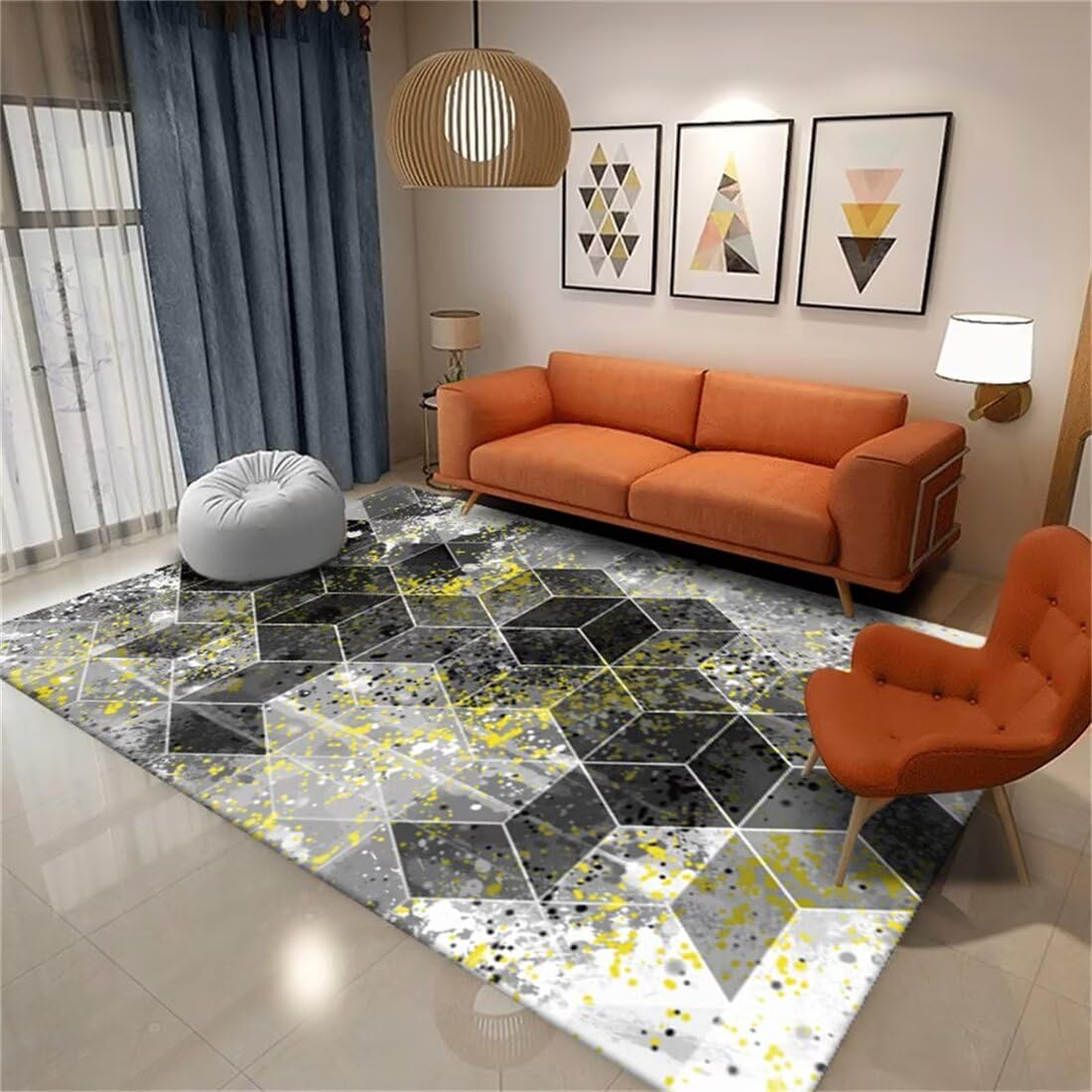 Moquette extérieur et petit tapis chambre 90X200CM décoration ligne droite