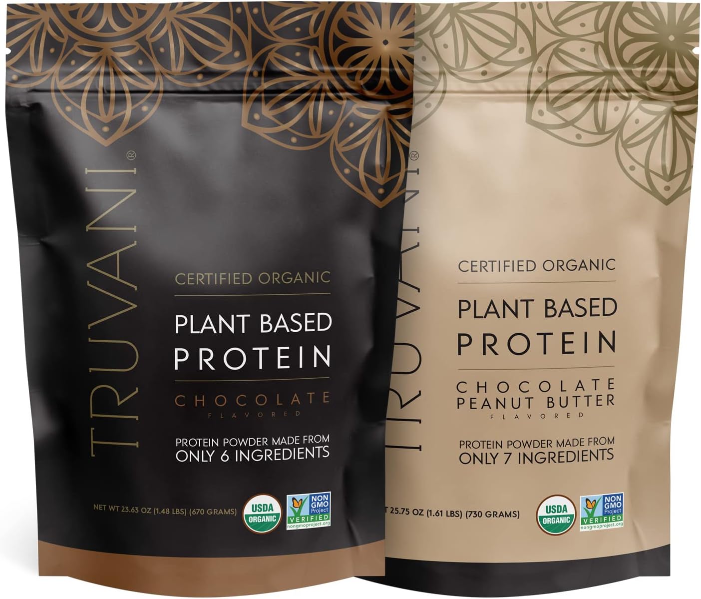 Truvani Plant Based Protein Powder Bundle USDA Certified