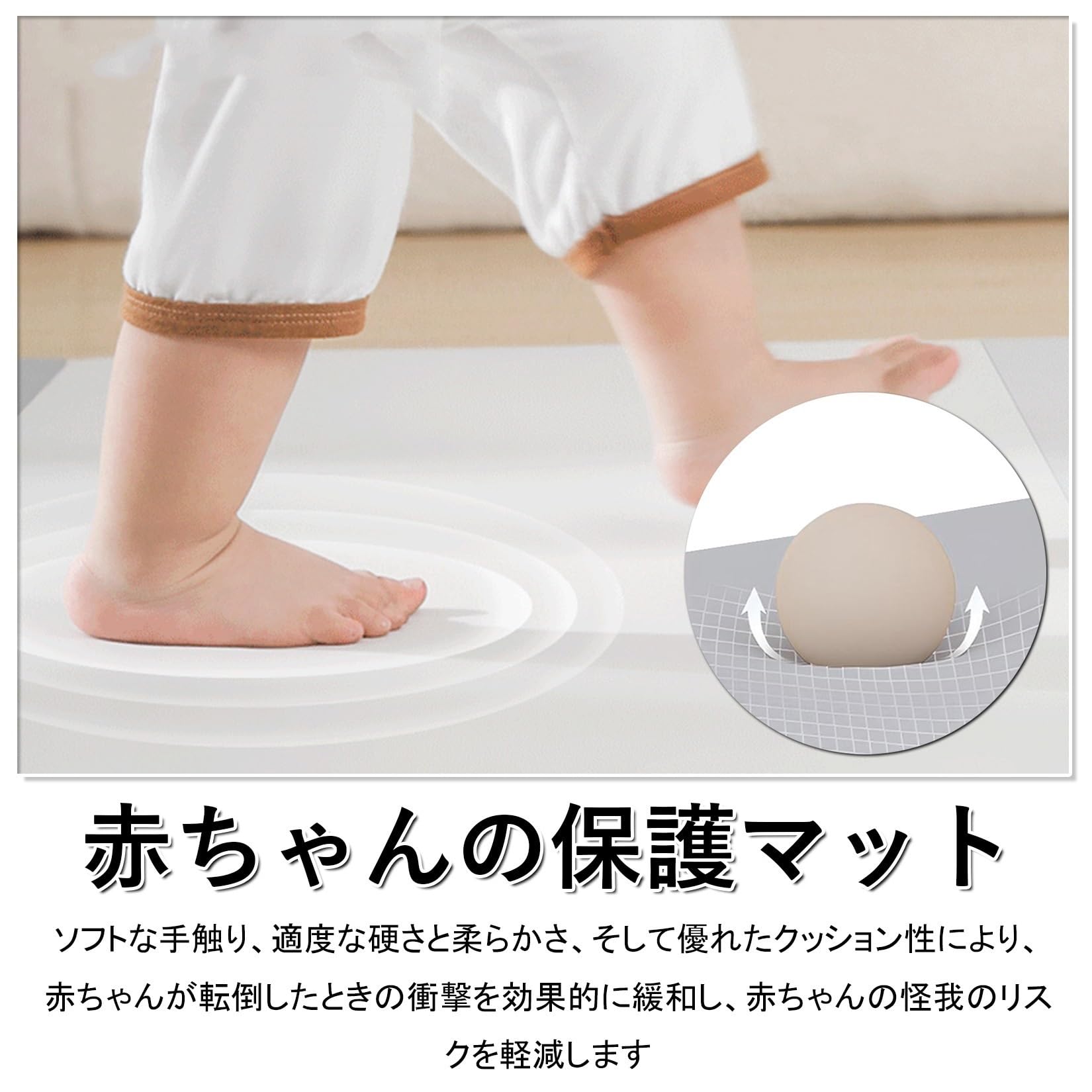 Amazon.co.jp: 赤ちゃん プレイマット 折り畳み 4段 厚手 防音 抗菌