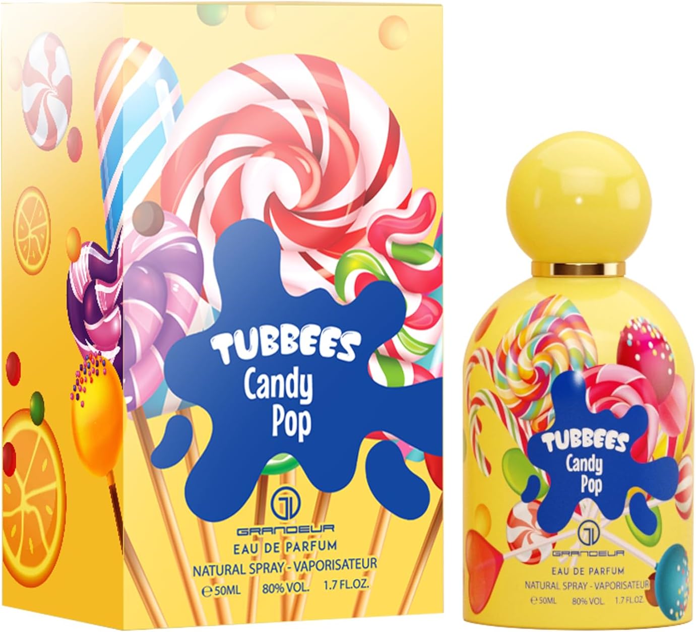 Grandeur Tubbees Perfume 50ML - CANDY POP | Unisex Kid-Friendly Gourmand-Insp...