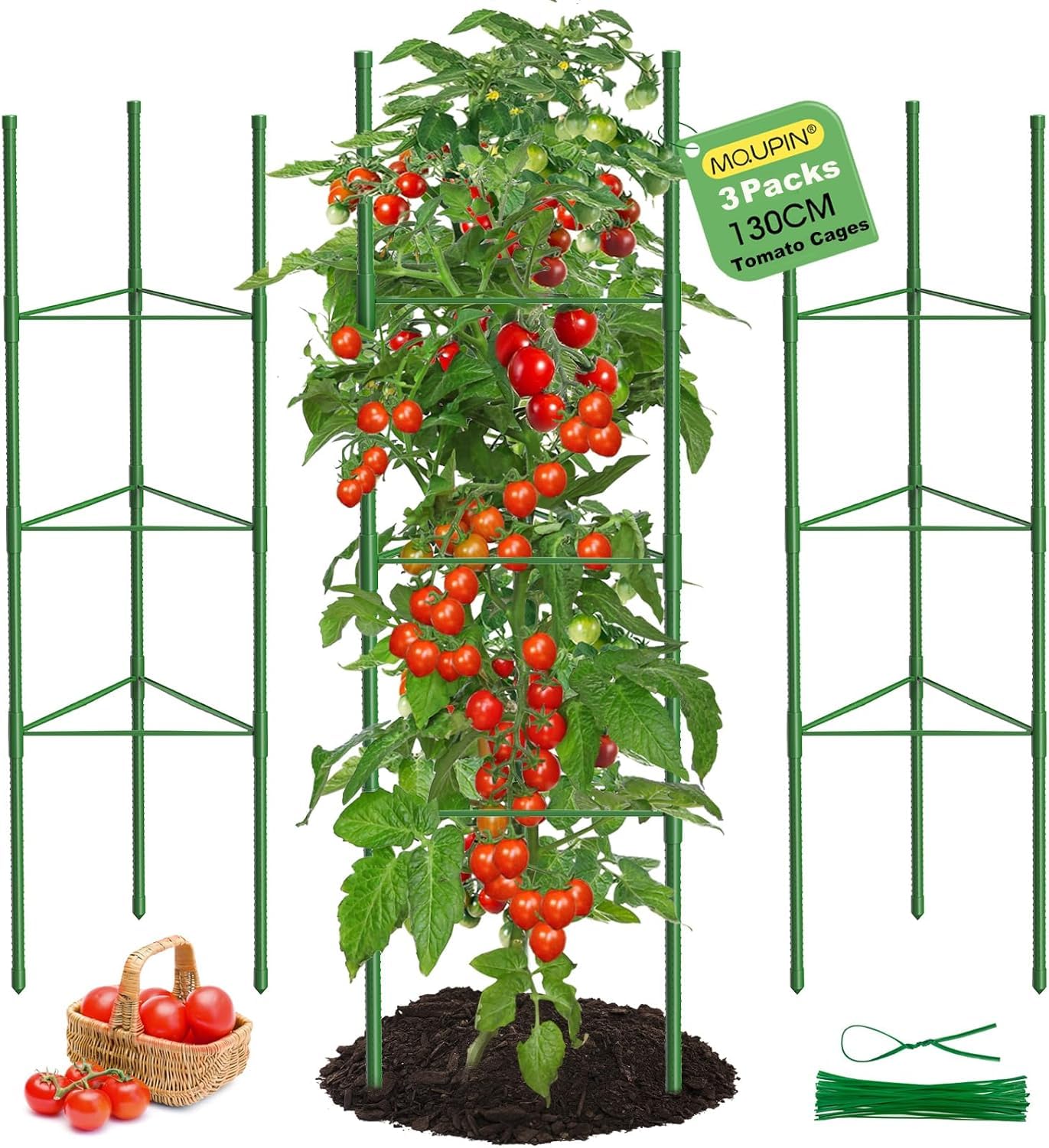 MQUPIN 3 Pack Tomato Cages