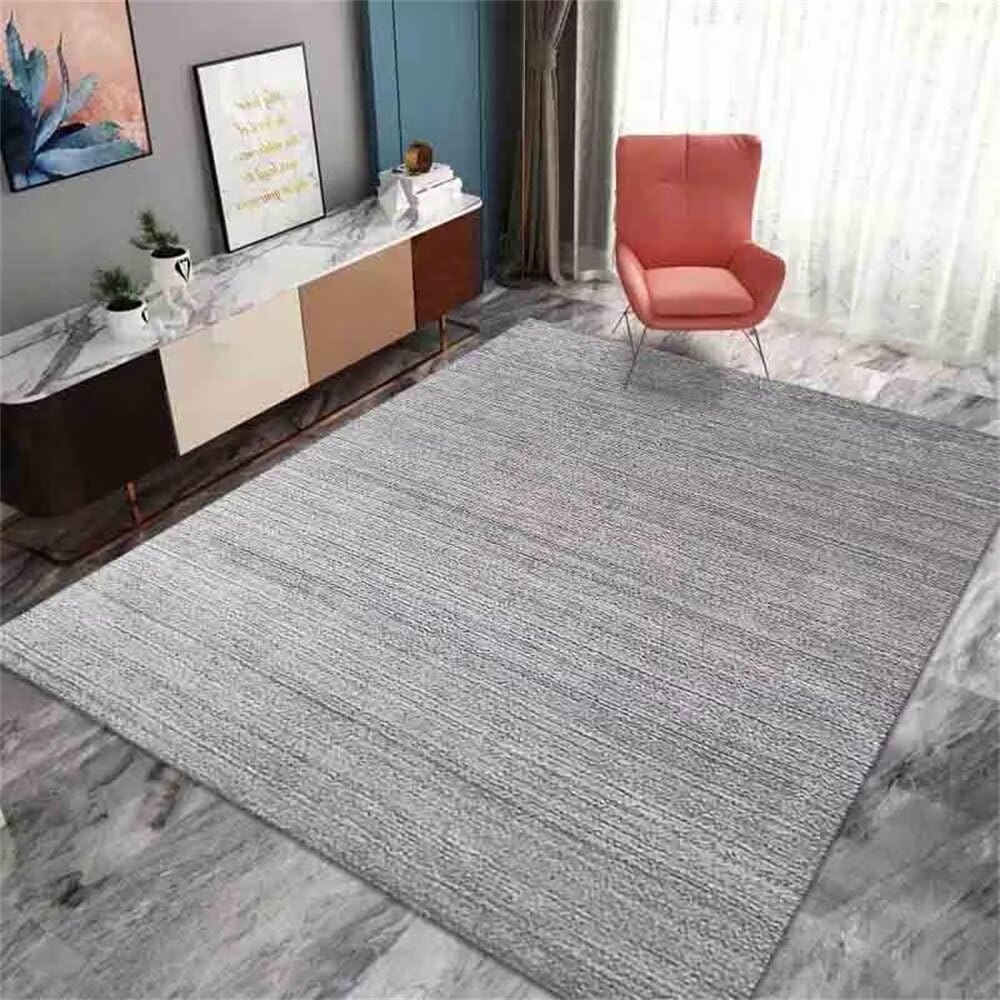 Tapis de salle à manger gris facile à entretenir 50x80