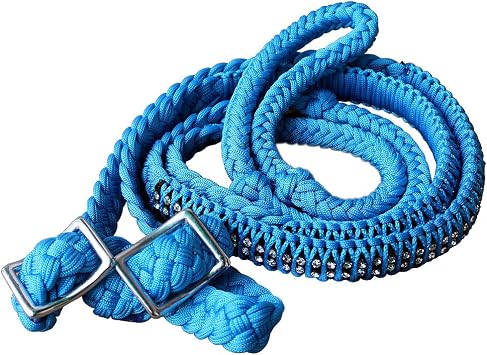 HILASON Braided Poly Barrel Horse Racing Reins