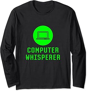 Computer Whisperer Funny Tech Repair Geek Soporte técnico Manga Larga