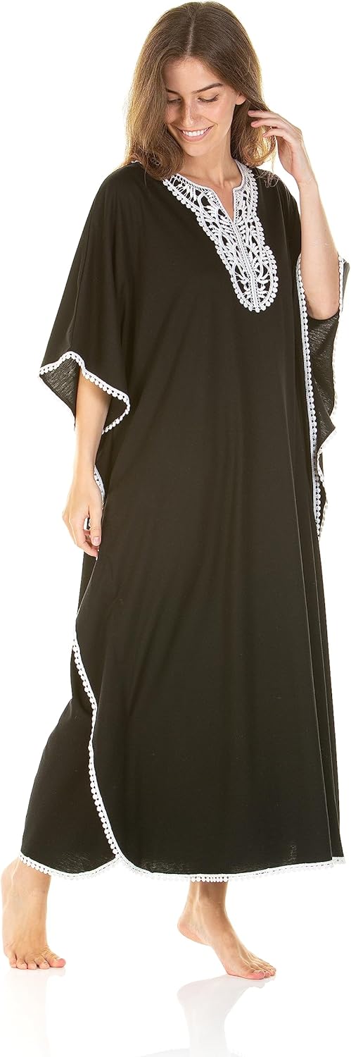 La Marquise Women's Aztec Dream Lace Kaftan V-neck Nightdress 3 71HL5OzrLIL. AC SL1500
