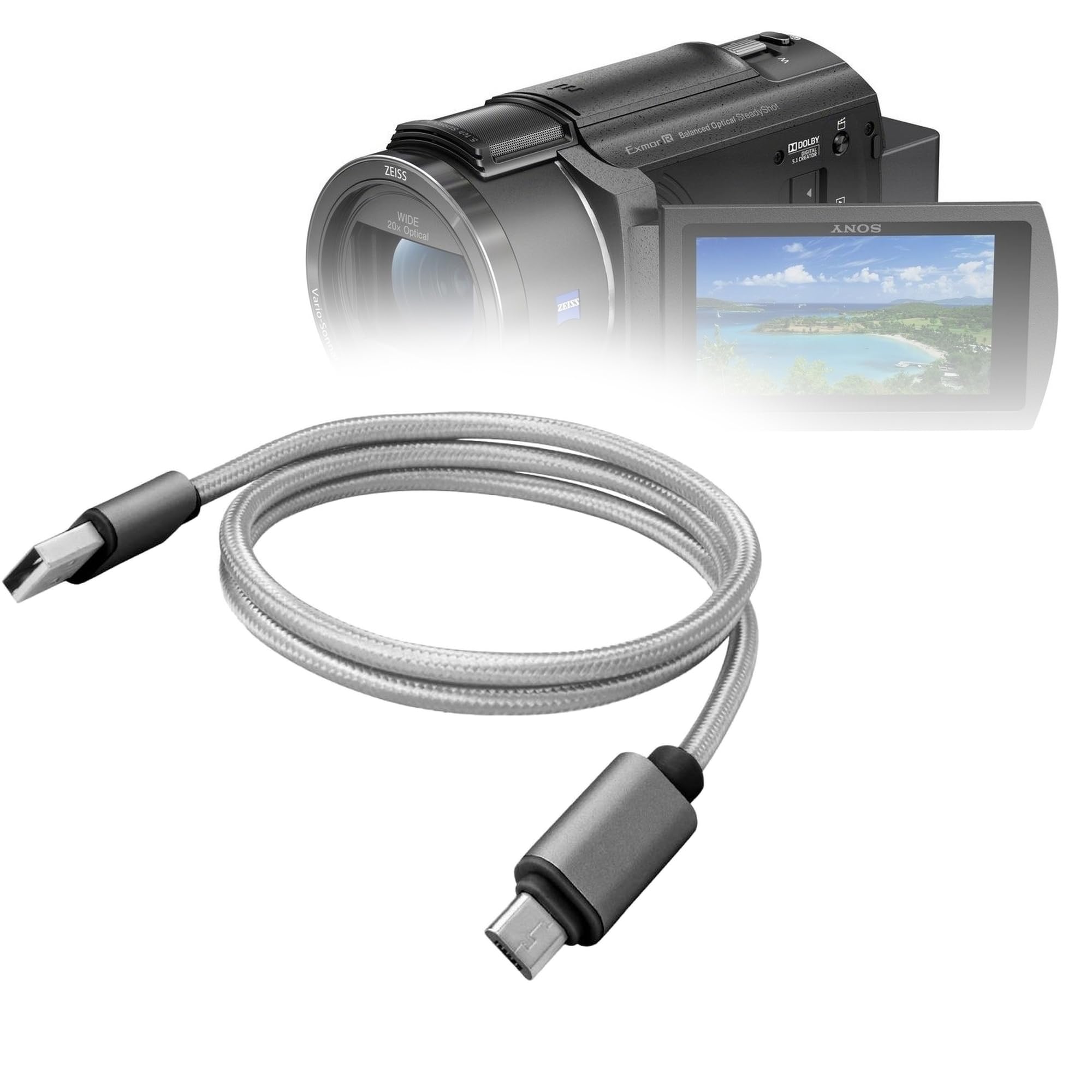 Amazon.com: BoxWave Cable Compatible with Sony FDR-AX43 - Micro