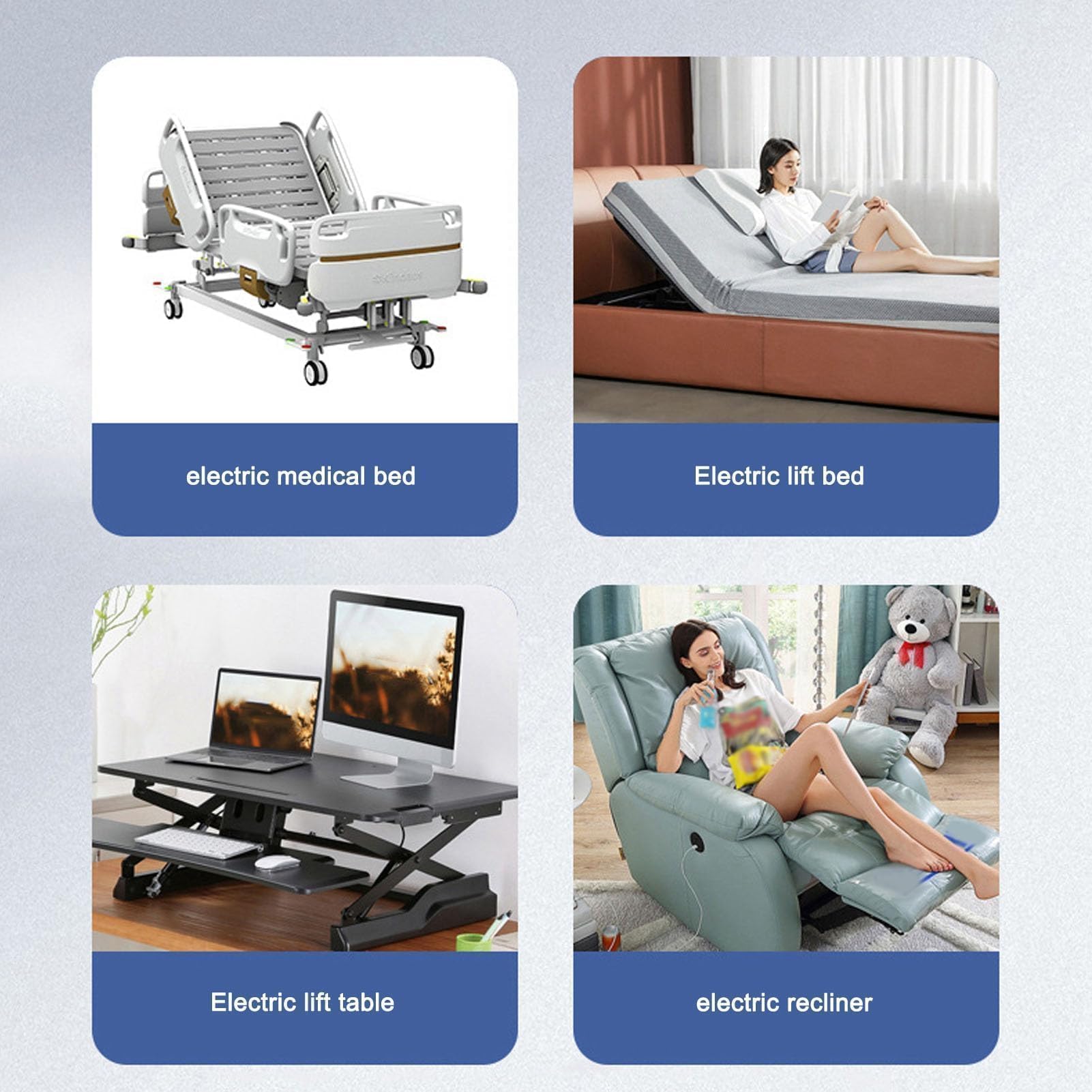 Controller Per Poltrona Reclinabile, Controller Per Letto Elevabile Elettrico in PVC IP66, Comando Manuale Per Poltrona Elevabile, Telecomando Per Poltrona Reclinabile Elettrica Per Ospedale (8 Pin)