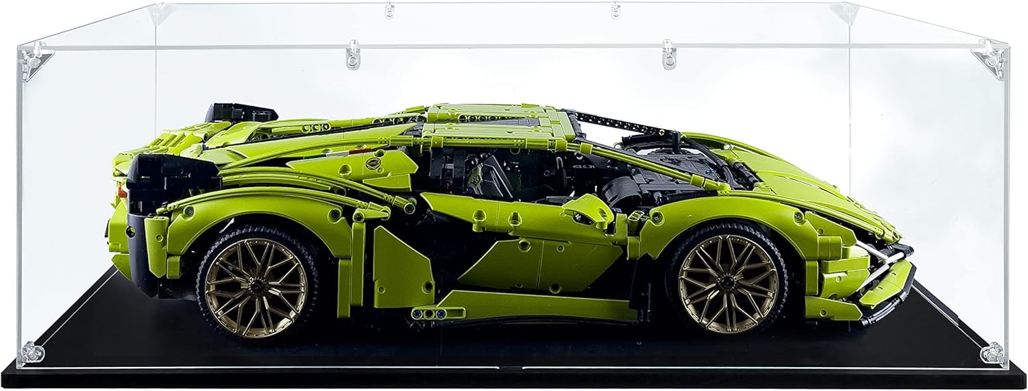 Acrylic Display Case Compatible for Lego Lamborghini Sián FKP 37 #42115, Dustproof Display Case (Case Only) (Lego Sets are NOT Included)