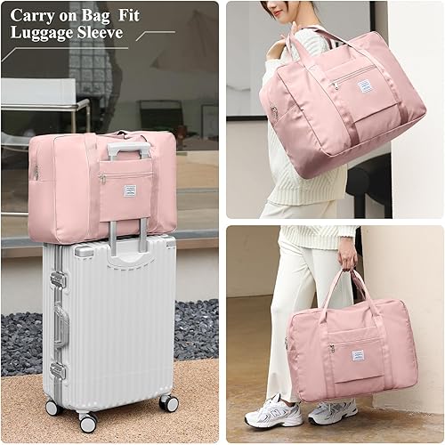 Miniatura 7 de Bolsas de fin de semana para mujer, bolsa de viaje para artículos personales con compartimento para zapatos, bolsa de viaje con bolsillo para ropa