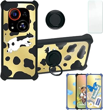 Aroepurt Case for Tecno Phantom X2 Pro Case Compatible with Tecno Phantom X2 Pro Phone Case Cover [with Tempered Glass Screen Protector][PC + TPU 2 in 1] [Golden Reflect Light] DJH-NN