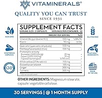 Vista 4 de Vitaminerals® 121+ Inflamax® Plus Manejo saludable de la inflamación Quercetina Enzimas proteolíticas Jengibre Cúrcuma Tapas vegetales