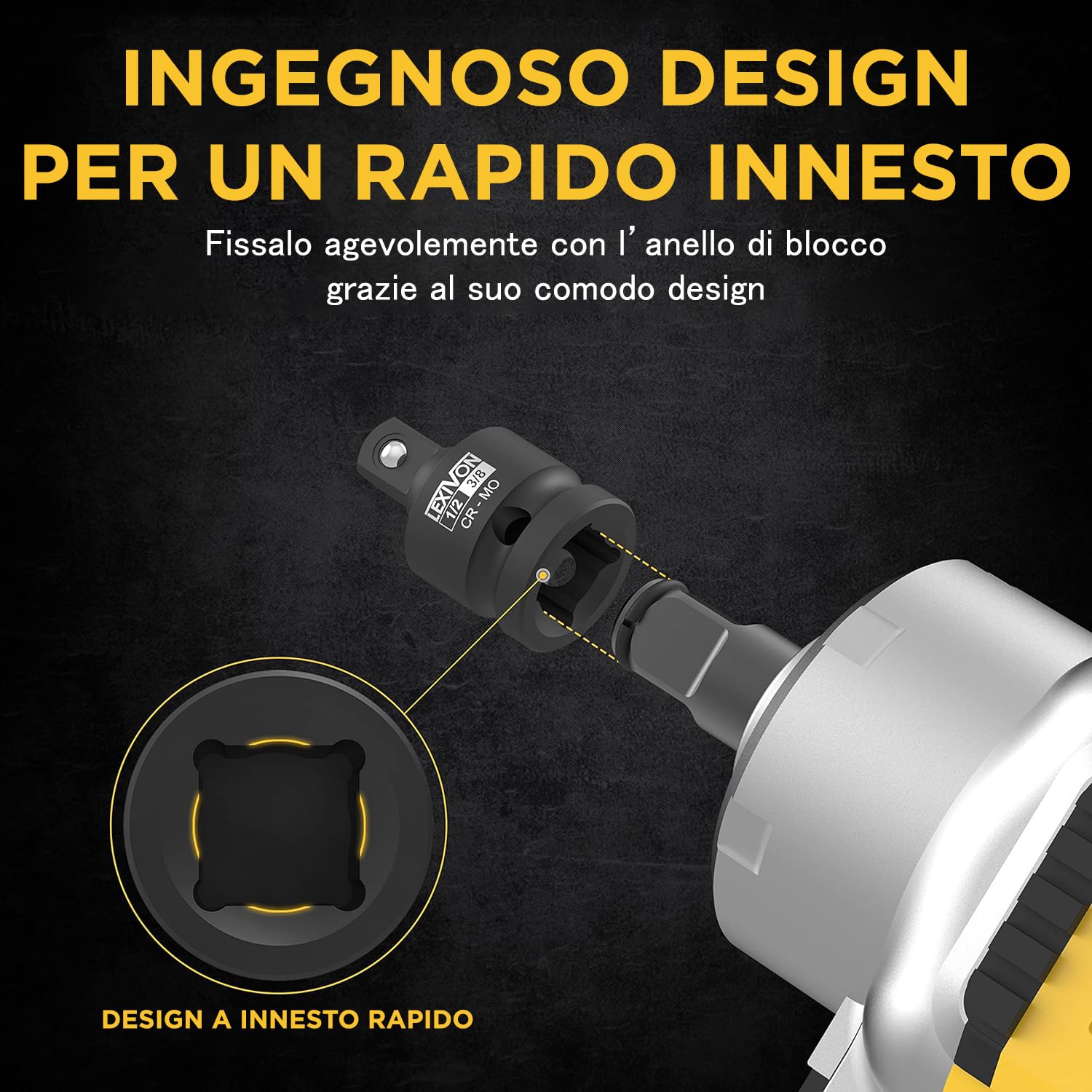 Adattatore Bussola Da 3/4 A 1/2 - Riduttore Per Avvitatori Makita Milwaukee - Foto 7