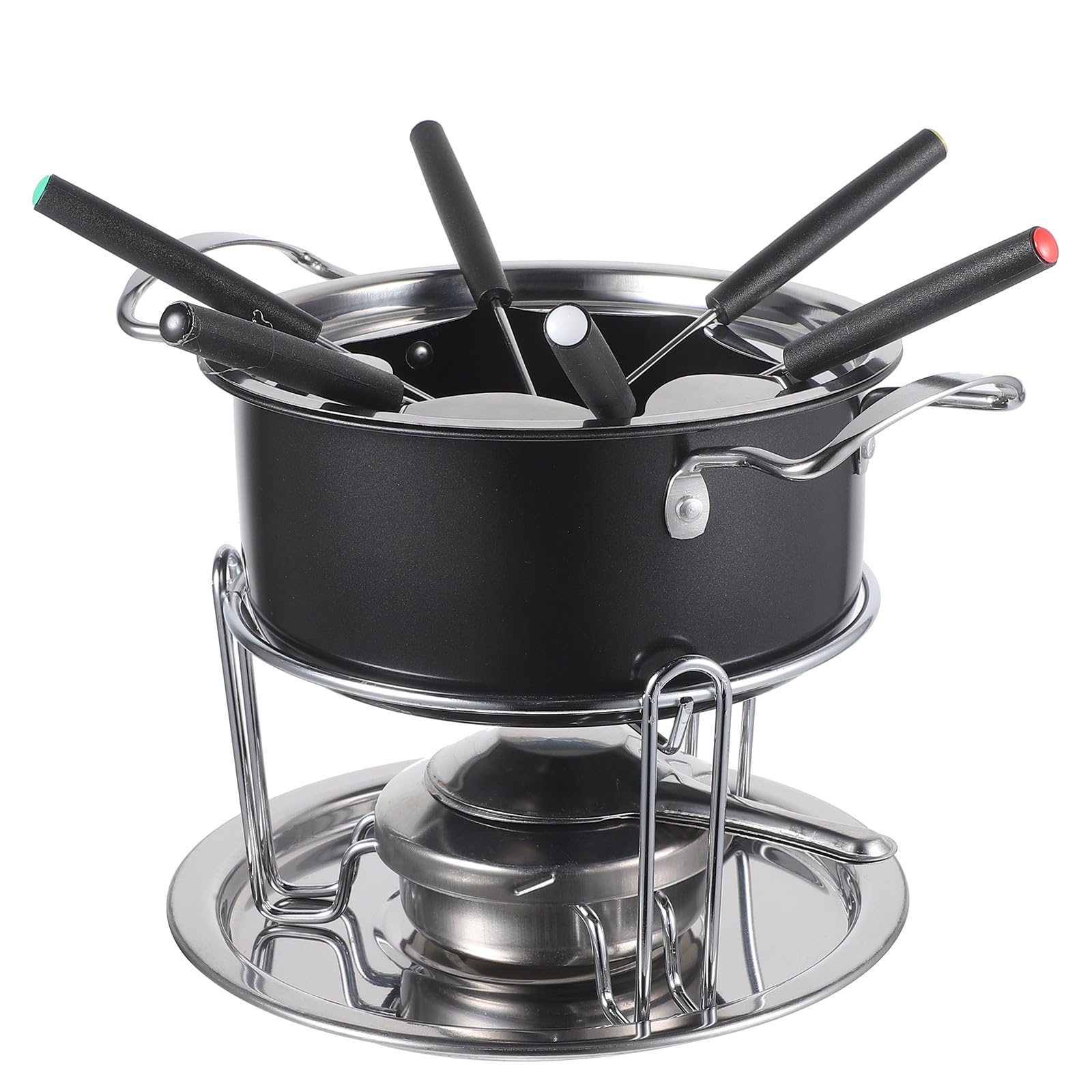 Pentola per Sciogliere Formaggi e Cioccolato in Acciaio Inox Pentola Riscaldante Antiaderente per Fonduta Uso Domestico e Ristoranti Facile da Pulire per Tapas e Dessert
