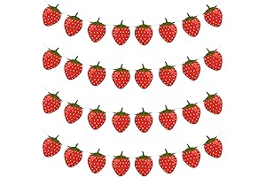 Lewtemi Strawberry Garland for Sweet Parties