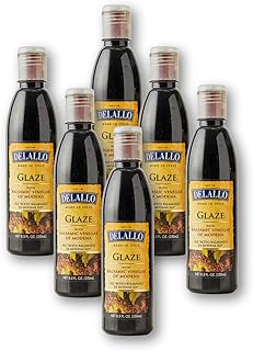 DeLallo Modenacrem Balsamic Vinegar Glaze, 8.5 oz. Bottle, (6 Pack), Mad...