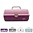 Caboodles On-The-Go Girl Makeup Box, Two-Tone Pink on Violet, Hard Plastic Makeup Organizer Box, Built-In Mirror, Secure Latch for Safe Travel, Spacious Storage for Large Items