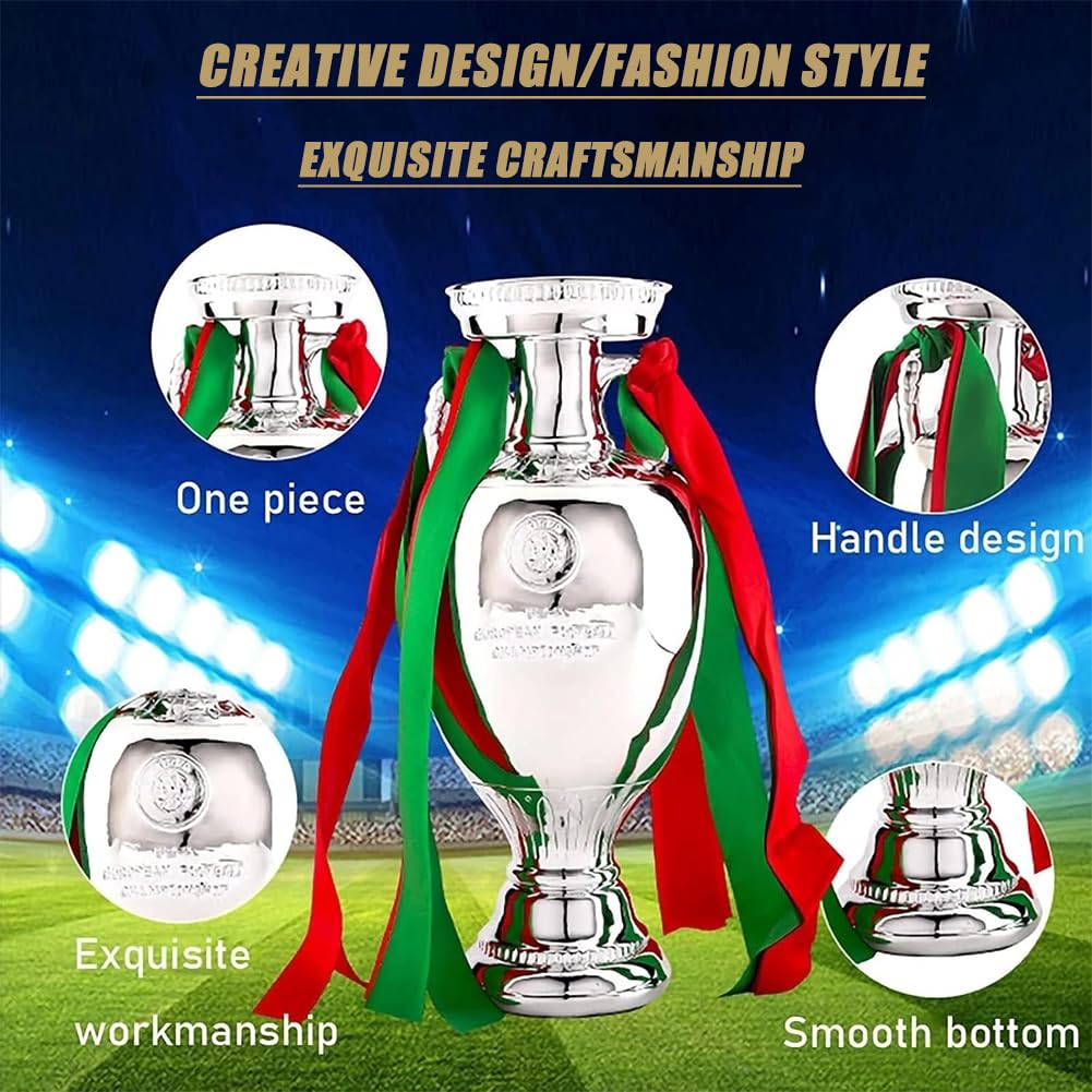Delaunay Pokal Fußball Trophäen European Cup Trophäe Modell Nachbildung Aus Kunstharz Europameisterschaft Souvenirs Und Sammlerstücke Für Sportfans Clubbar Heimdekoration,34cm