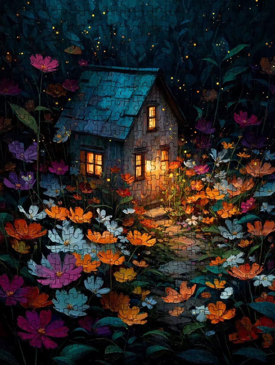 Casa De Flores Puzzle 3000 Piezas, Rompecabezas Adultos Puzzle, 3D Un Rompecabezas, Desafiante Puzzles de Decoración Juego de, Juego Educativo para Toda la Familia, para Regalo Decoración FNKL7-451