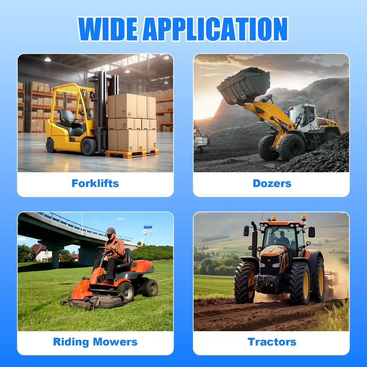 Universal Forklift Seat, Tractor Seat With 30-180° Adjustable Angle Back, Lawn Mower Seat For Forklifts, Dozers, Aerial Lifts, Floor Scrubbers, Riding Mowers, Tractors, Excavators