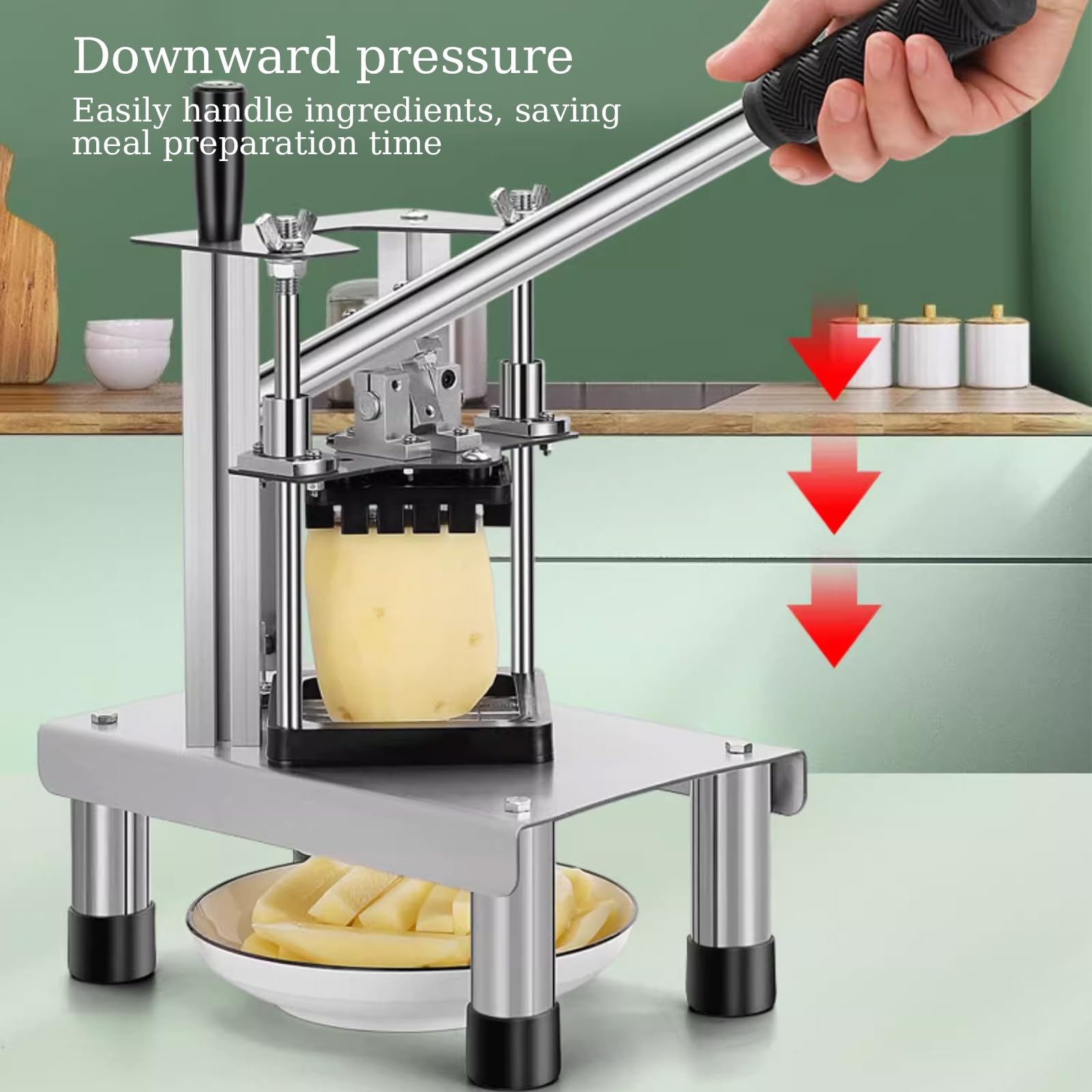 Generisch Gewerblicher Kartoffel Pommesschneider for Frites, Multifunktionaler Frites Schneider, Pommes Schneider for Restaurant und Küche
