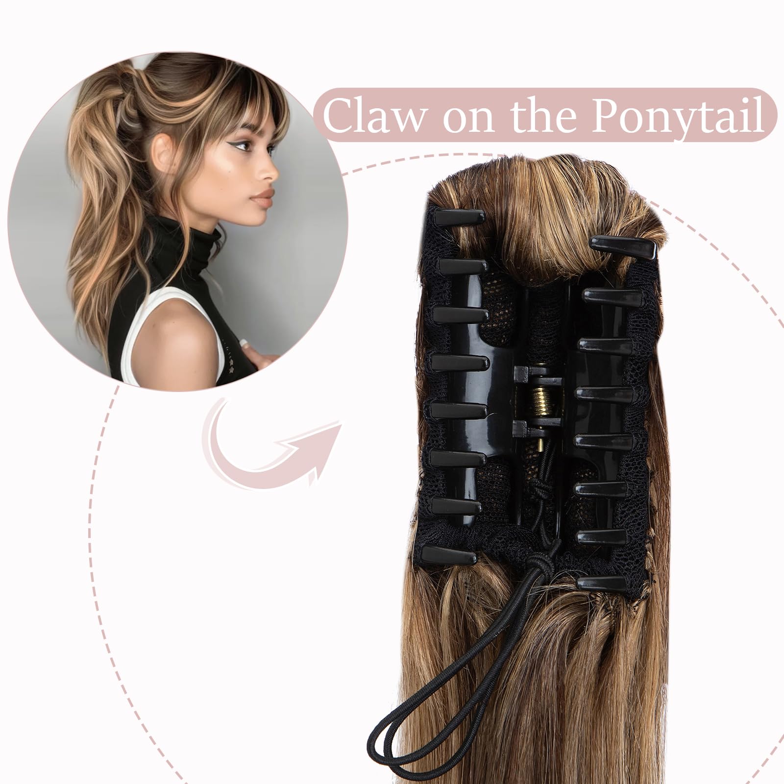 SEGOHAIR Claw Clip Ponytail Hair Extensions Human Hair - Image 2