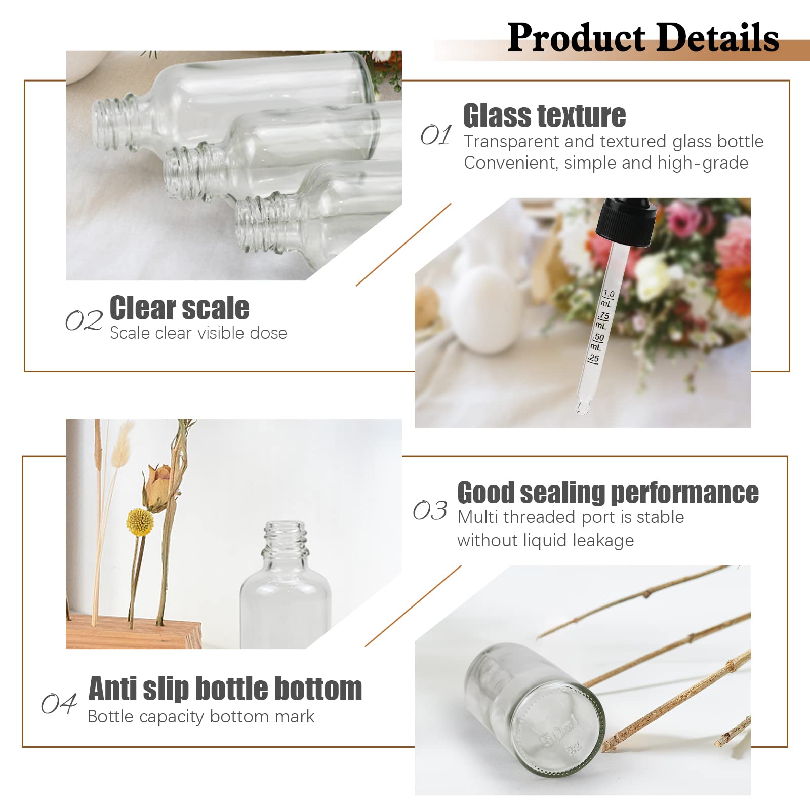 Reyshin 50ml Glass Dropper Bottles - Image 3