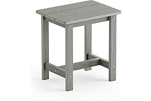 LUE BONA Outdoor Side Table: Rectangle Elegance for Patio Comfort